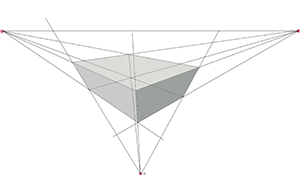 Dibujar la perspectiva con tres puntos de fuga